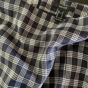 Navy Plaid Skirt